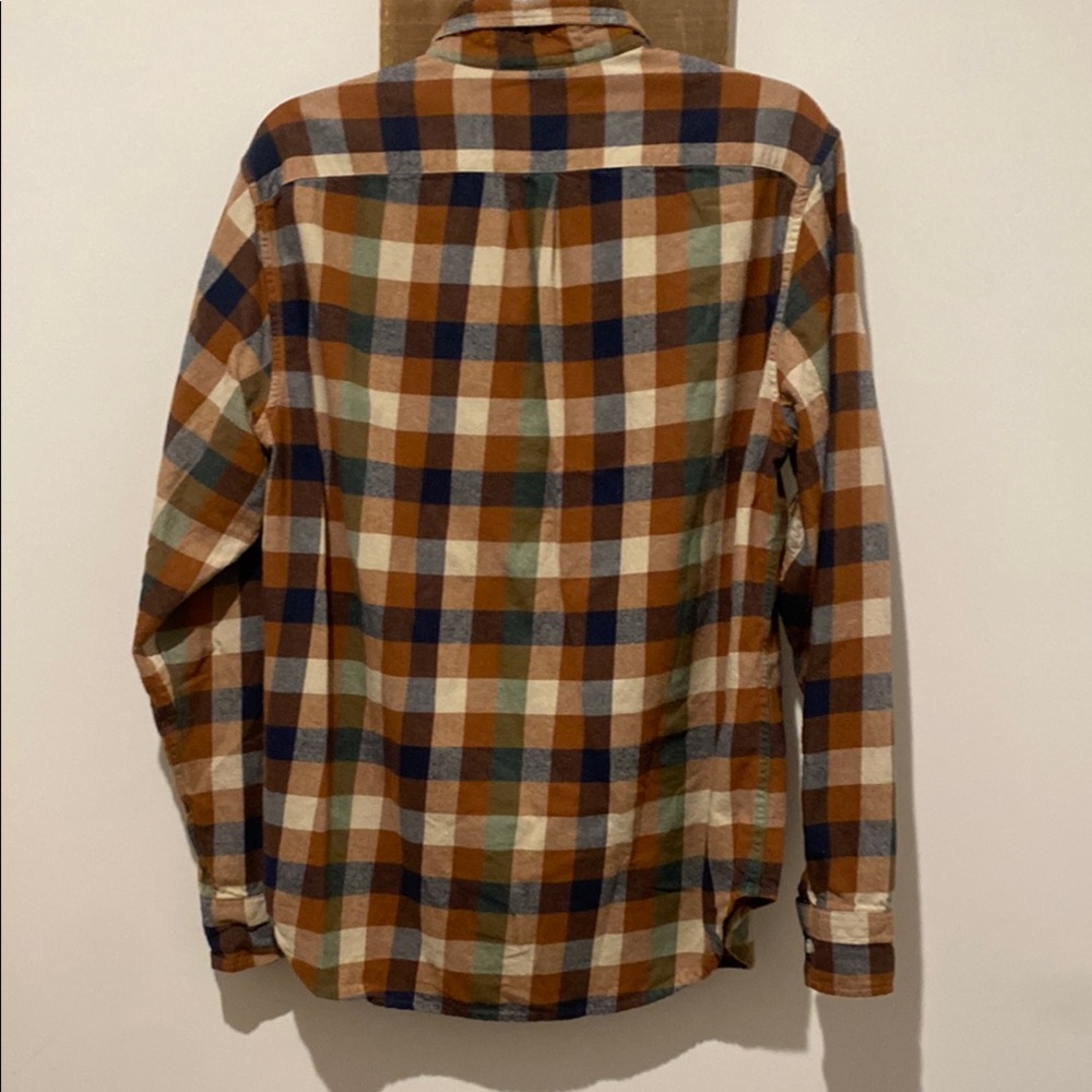 J. Crew Brown and Green Casual Button Down Shirt - Picture 4 of 4